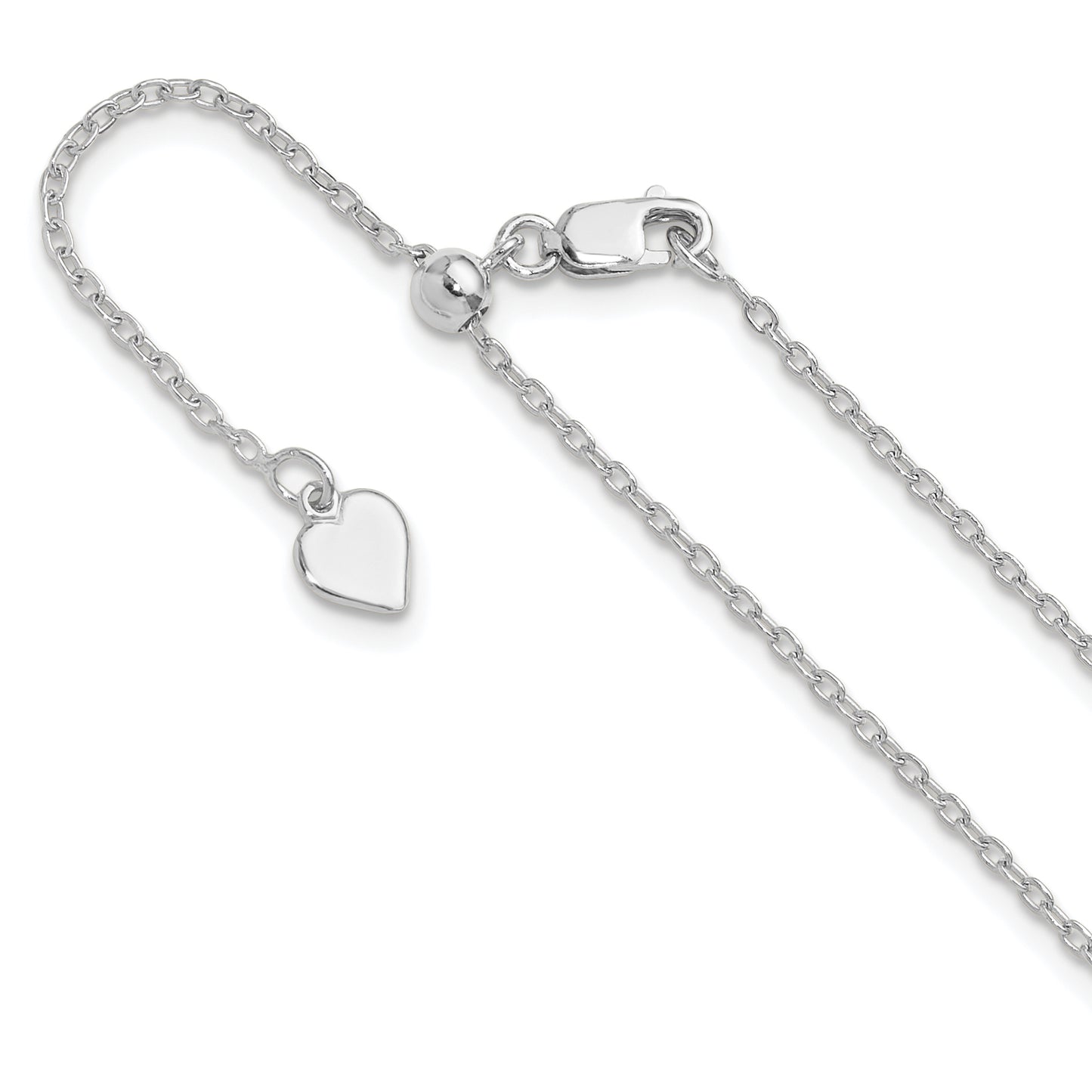 30 Inch Sterling Silver Adjustable 1.4mm Cable Chain