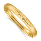 7 Inch 14K 5/16 Florentine Engraved Hinged Bangle Bracelet