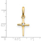 14k Yellow Gold 14k Madi K CZ Children's Cross Pendant