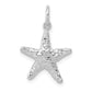 14K White Gold Polished 3-D Starfish Pendant