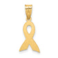 14K Yellow Gold Small Enameled Awareness Ribbon Charm