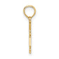 14K Yellow Gold Rn Caduceus Charm