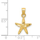 14K Yellow Gold Starfish Pendant