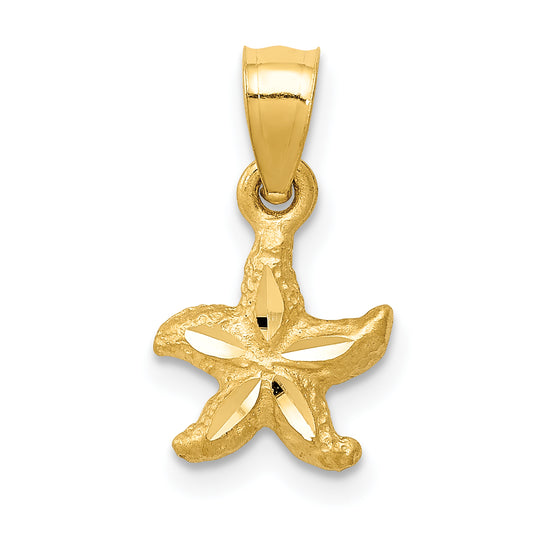 14K Yellow Gold Starfish Pendant