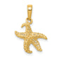 14K Yellow Gold Starfish Pendant