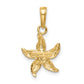 14K Yellow & Rhodium With White Starfish Pendant