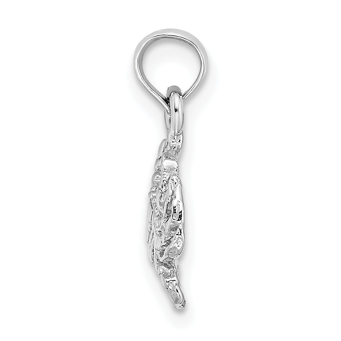 14K White Gold Blue Crab Charm