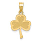 14K Yellow Gold 3 Leaf Clover Pendant