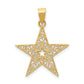 14K Yellow Gold Filigree Star Pendant