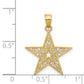 14K Yellow Gold Filigree Star Pendant