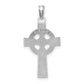 14K White Gold Celtic Cross Pendant