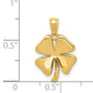 14K Yellow Gold Polished 4 Leaf Clover Pendant