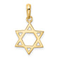 14K Yellow Gold Star Of David Pendant