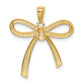 14K Yellow Gold Polished Ribbon Bow Pendant