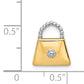 14K Yellow & Rhodium And Purse Slide Pendant