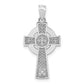 14K White Gold Celtic Cross Pendant