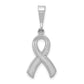 14K White Gold Awareness Pendant