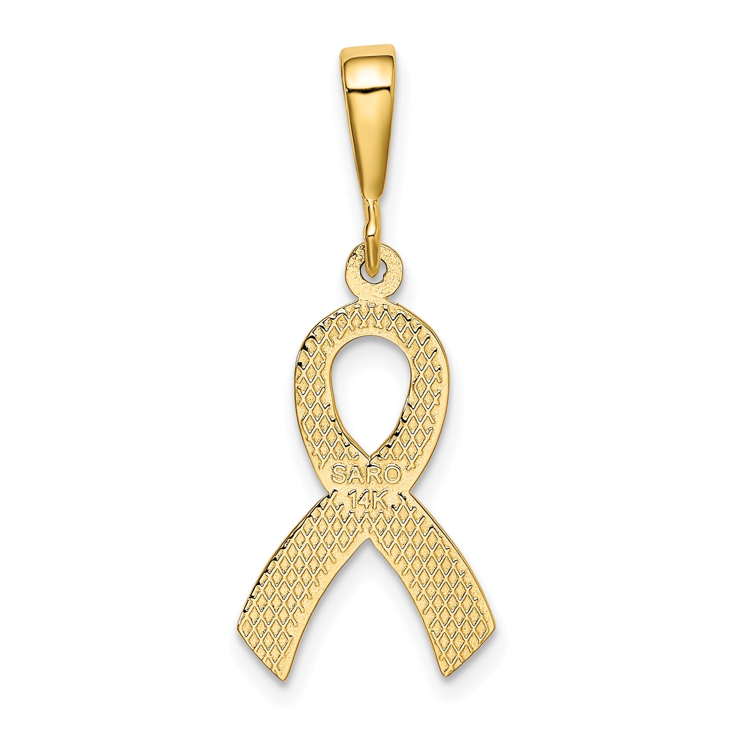 14K Yellow Gold Awareness Pendant