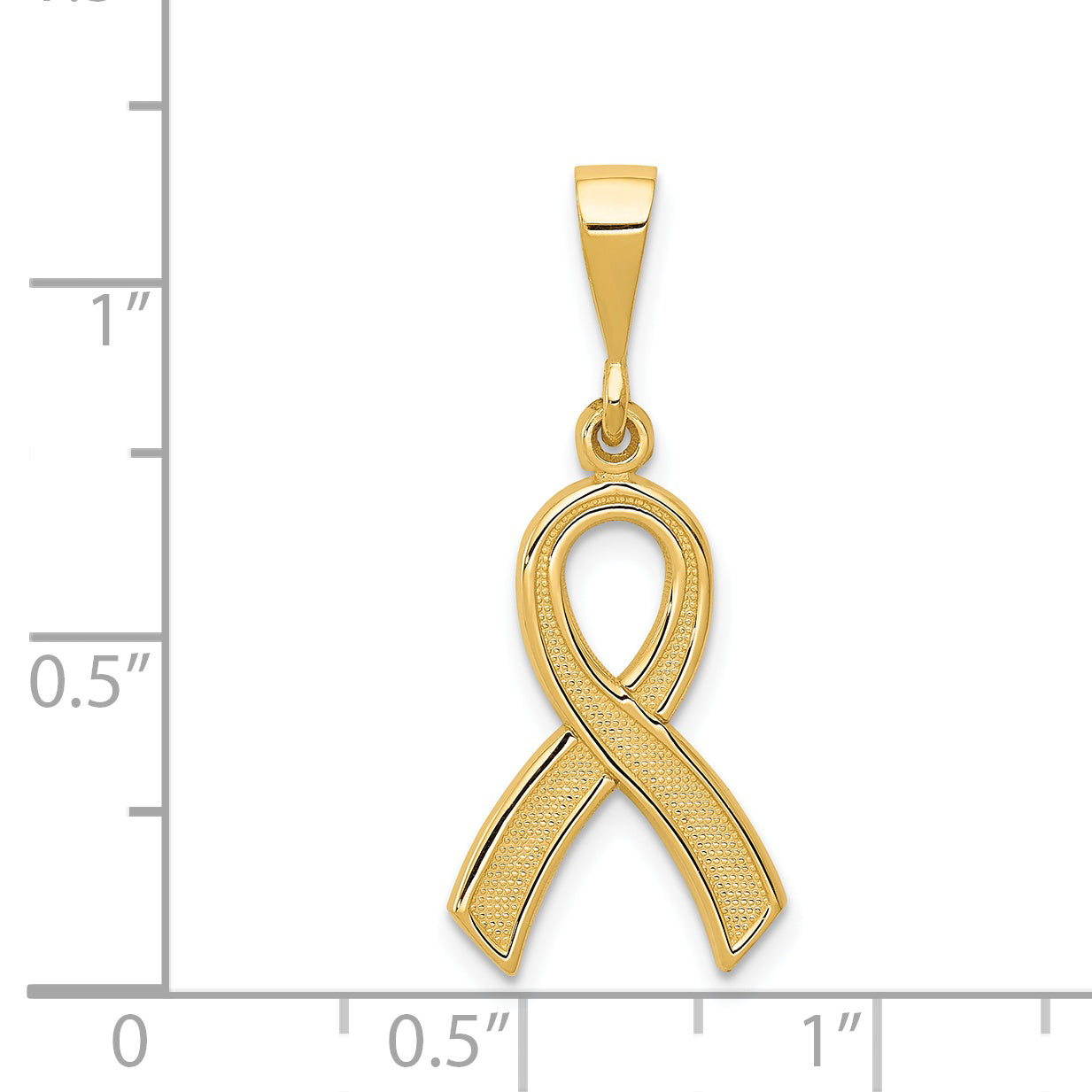 14K Yellow Gold Awareness Pendant