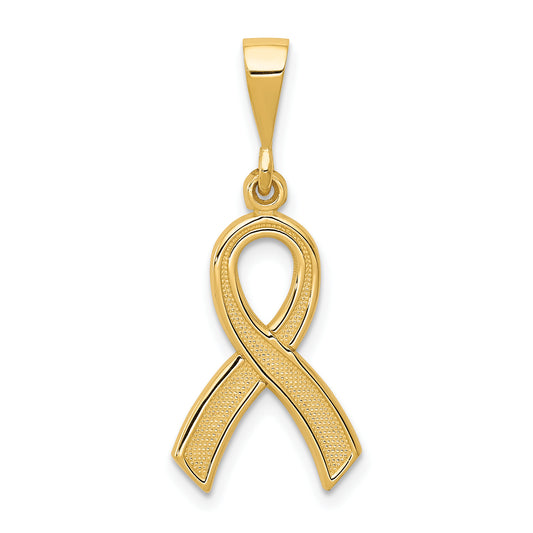 14K Yellow Gold Awareness Pendant