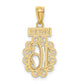 14K Yellow & Rhodium W/Rhodium Sweet 16 W/Filigree Pendant