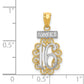 14K Yellow & Rhodium W/Rhodium Sweet 16 W/Filigree Pendant