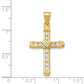 14k Yellow Gold 14k CZ Cross Pendant