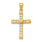 14k Yellow Gold 14k CZ Cross Pendant