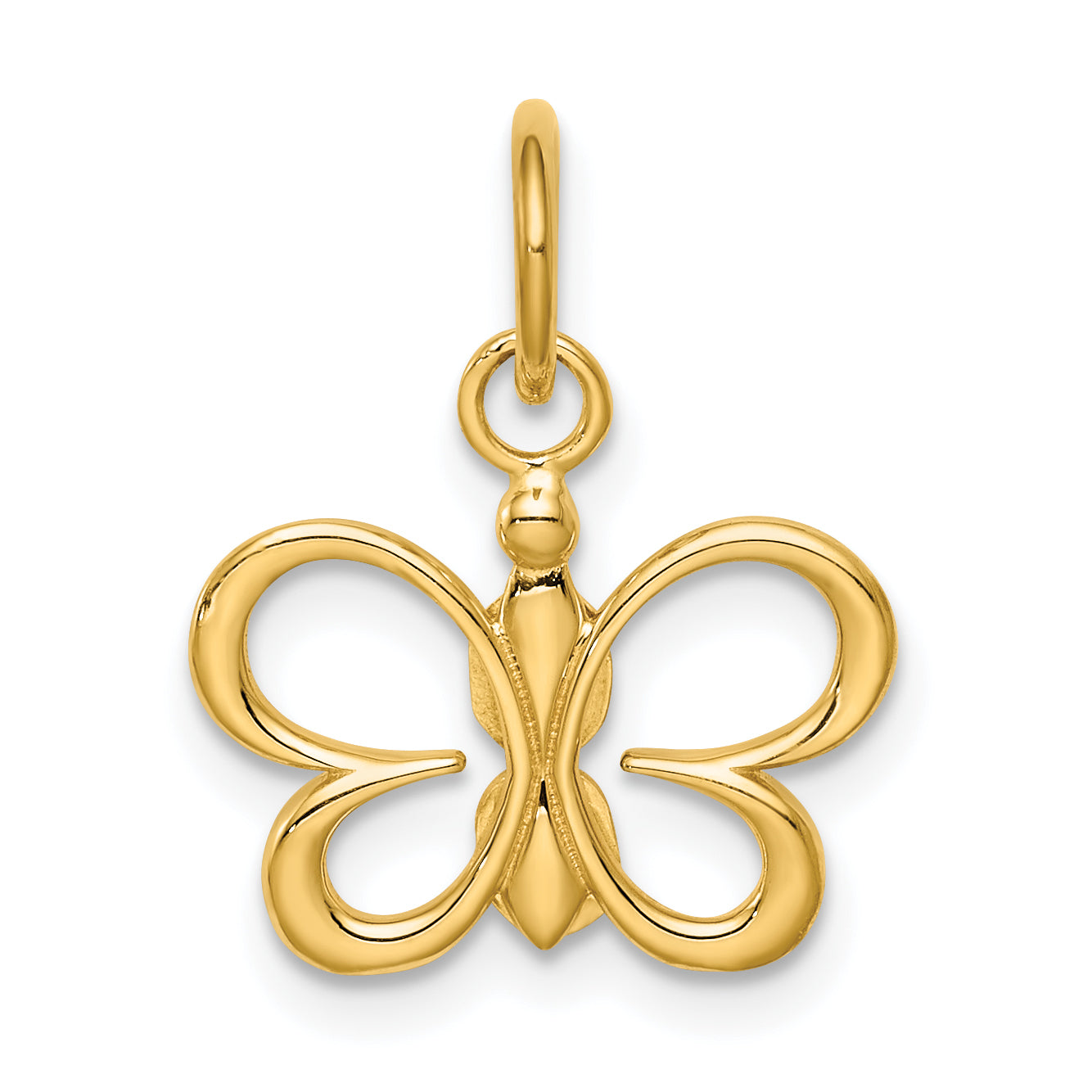 14K Yellow Gold Butterfly Pendant