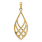 14K Yellow Gold Celtic Knot Teardrop Charm