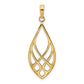 14K Yellow Gold Celtic Knot Teardrop Charm