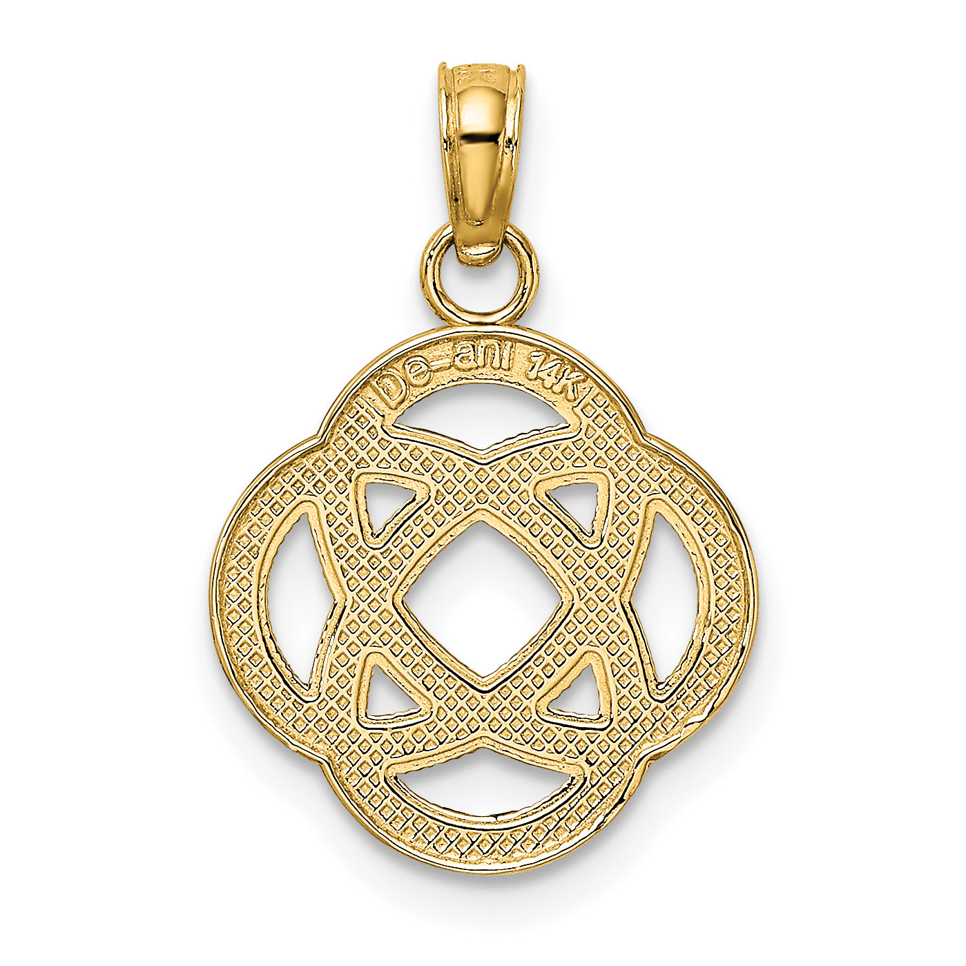 14K Yellow Gold Small Celtic Eternity Knot Circle Charm