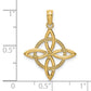 14K Yellow Gold Small Celtic Eternity Knot Charm