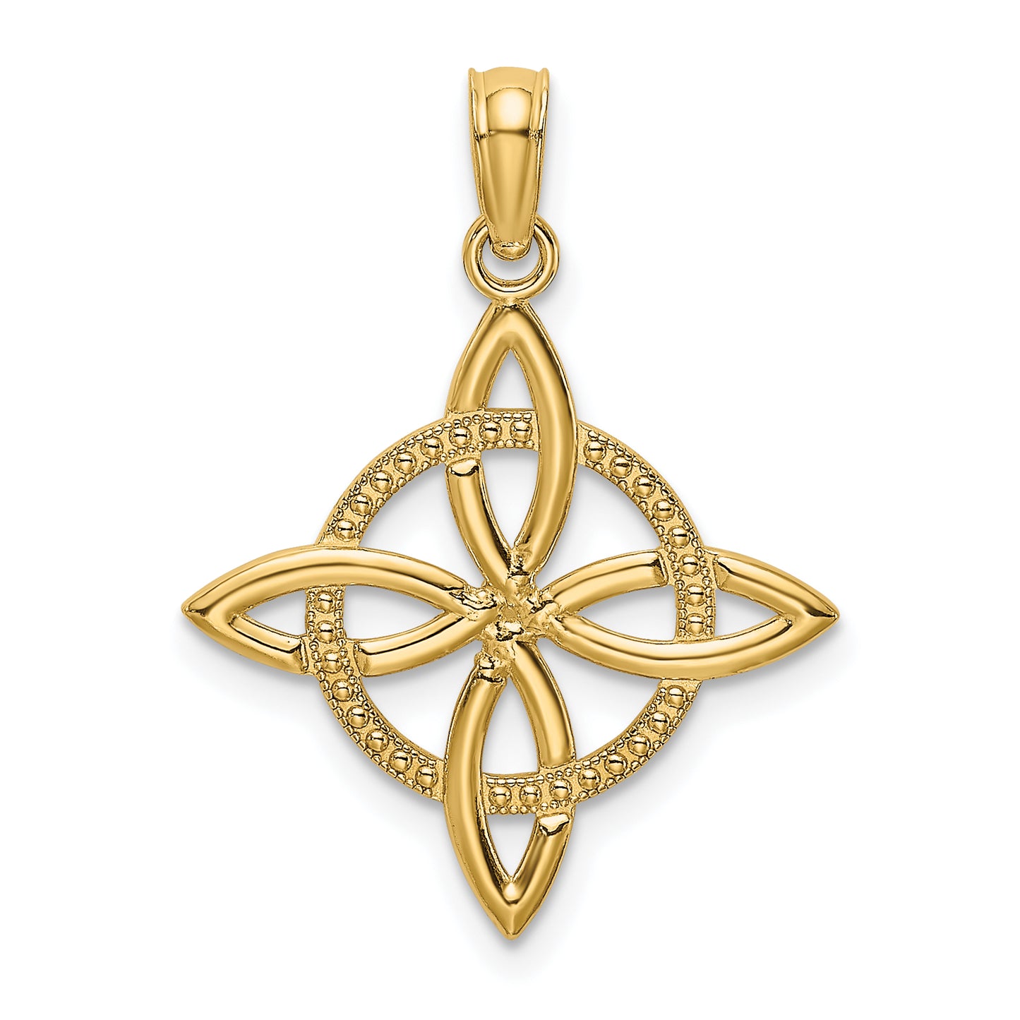 14K Yellow Gold Small Celtic Eternity Knot Charm