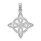 14K White Gold Small Celtic Eternity Knot Charm