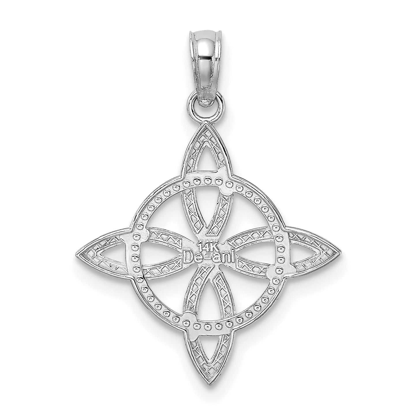 14K White Gold Small Celtic Eternity Knot Charm