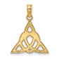 14K Yellow Gold Small Celtic Trinity Knot Charm