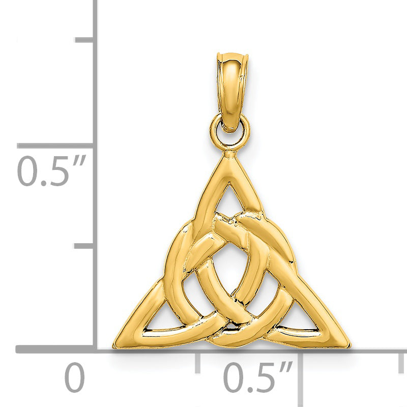 14K Yellow Gold Small Celtic Trinity Knot Charm