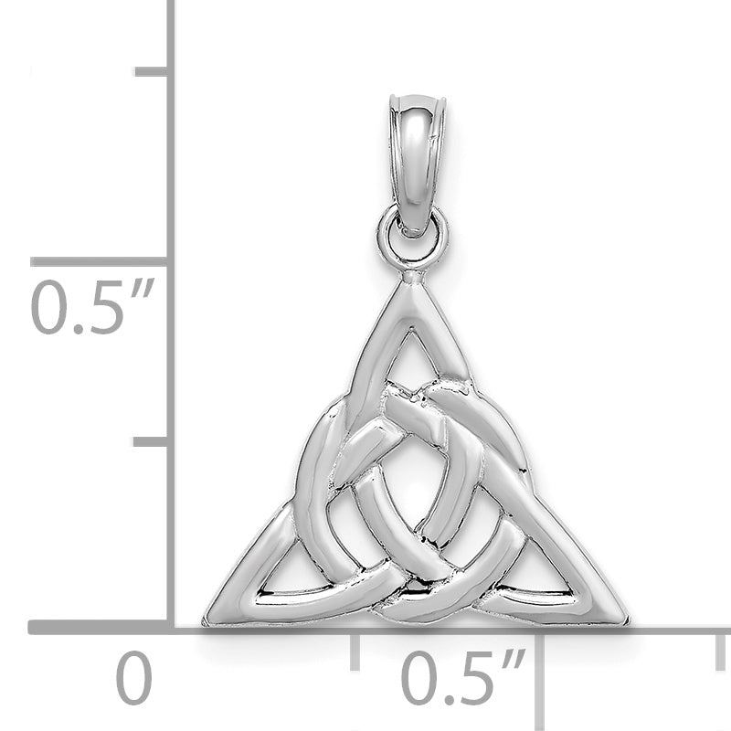 14K White Gold Celtic Trinity Knot Charm