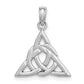 14K White Gold Celtic Trinity Knot Charm