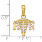 14K Yellow Gold Rn Caduceus Charm