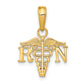 14K Yellow Gold Rn Caduceus Charm