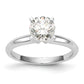 14k White Gold 1/2 Ct. VS/SI+ G+ Lab Grown Diamond Lightweight Knife Edge Round 4 Prong Solitaire Engagement Ring