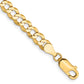 14K Yellow Gold 7 Inch 4.7mm Lightweight Flat Cuban With Lobster Clasp Bracelet