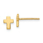 14K Yellow Gold Polished Cross Post Earrings