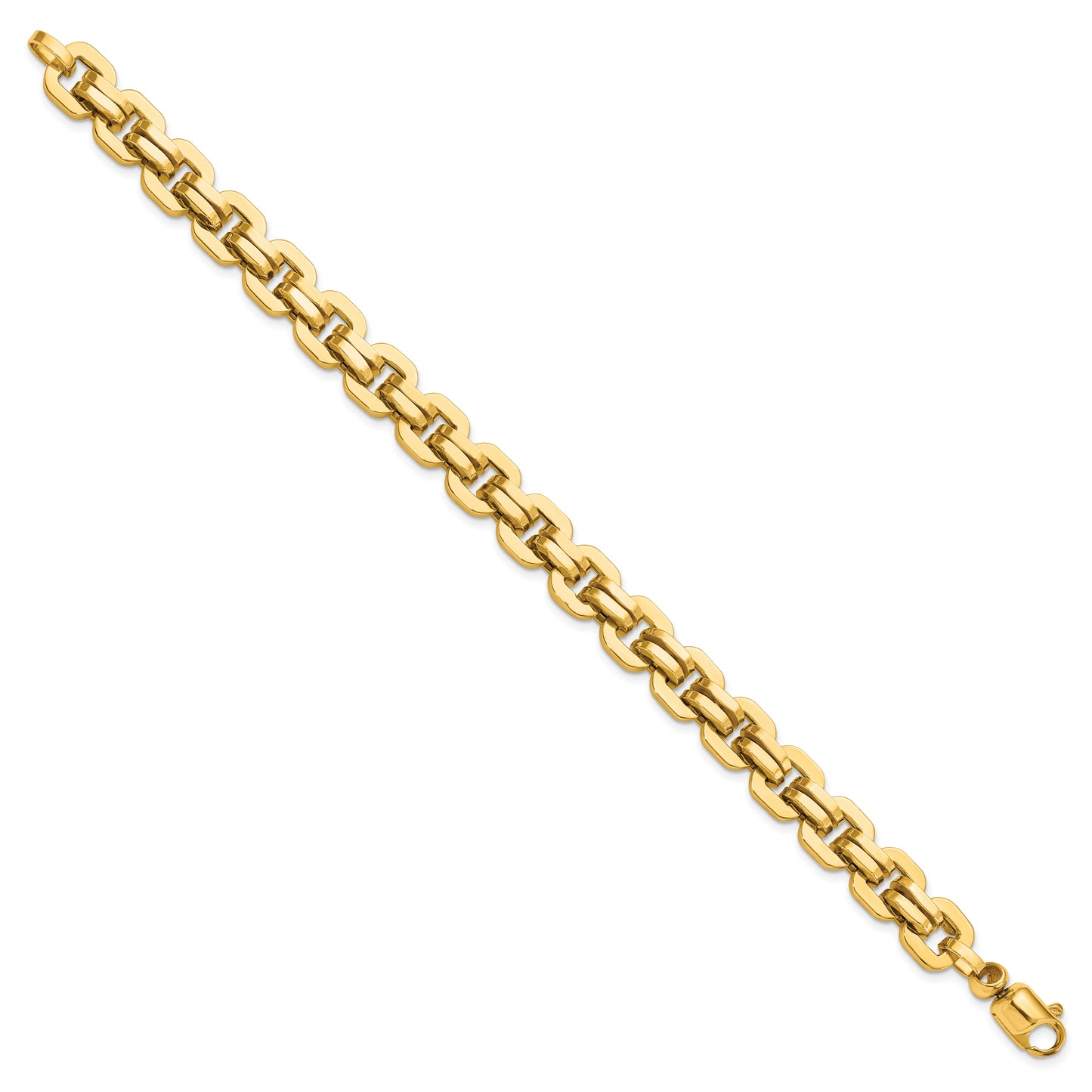 8.5 Inch 14K Men'S Polished Fancy Link Bracelet