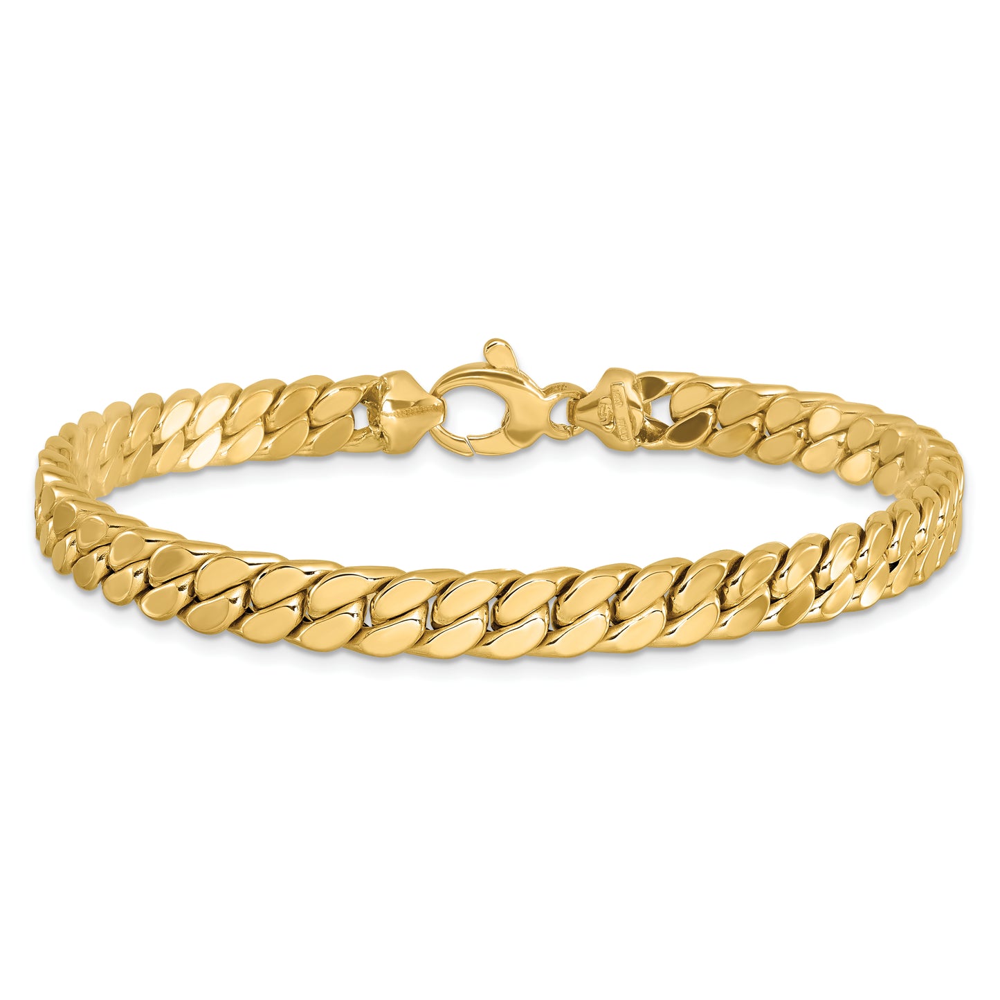 8.5 Inch 14K Men'S Polished Fancy Link Bracelet