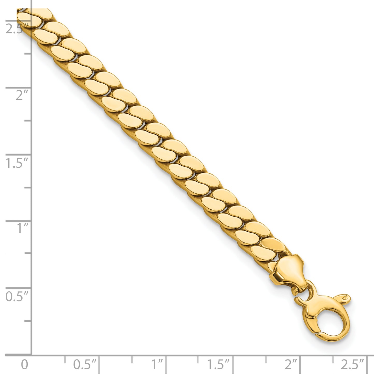 8.5 Inch 14K Men'S Polished Fancy Link Bracelet