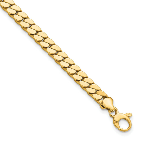 8.5 Inch 14K Men'S Polished Fancy Link Bracelet