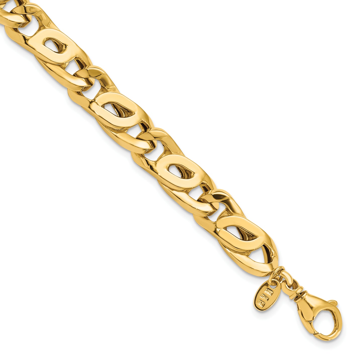 8.25 Inch 14K Men'S Polished Link Bracelet